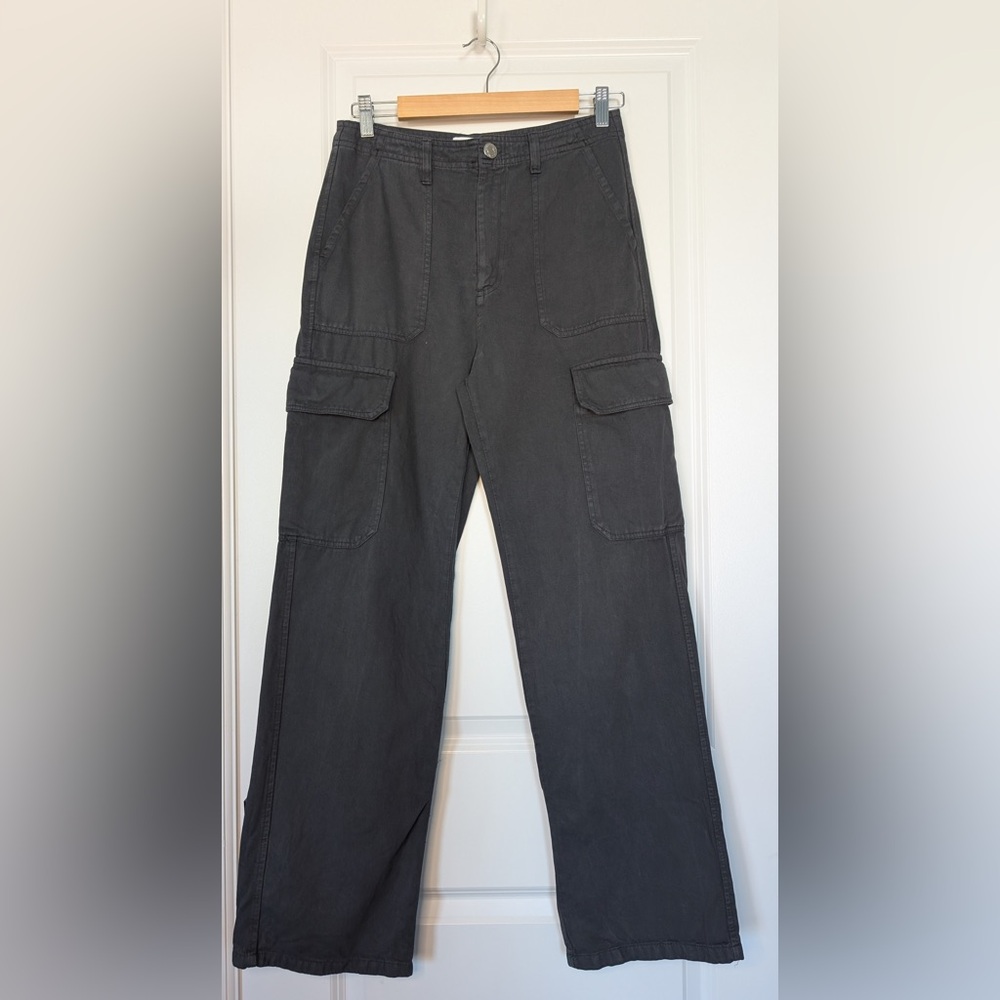 Zara High Rise Cargo Pants Black Size 4